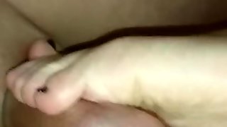 Stinky sweaty footjob solejob from all day worn heels. With pussy creampie