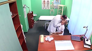 Doctor punishes his sexy nurse for slacking off at work