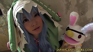 Jepang cosplay gadis kacau sampai cumsprayed