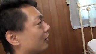 Momo Aizawa in uniform sucks and rubs dicks and has crack