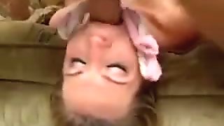 threesome ends with creampie in the ass